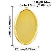 2 Stücke geometrische Cabochon Anhänger, rund/quadratisch/herzförmige 304 Edelstahl Leerrahmen, geeignet für Strass, Steine, Epoxidharz Schmuckherstellung, minimalistische High-Fashion Accessoires für Halskette, Schlüsselanhänger, Taschenkette, Ohrringe, Armband, 18K vergoldet PVD - Geometrie - Übersicht 24