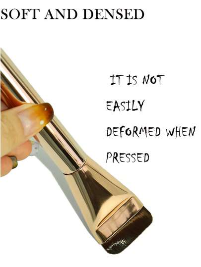 1 pièce Nouveau pinceau de fond de teint ultra-fin à tête plate, pinceau de maquillage pour masque, apprêt, application impeccable, indispensable pour les maquilleurs, pratique pour les voyages