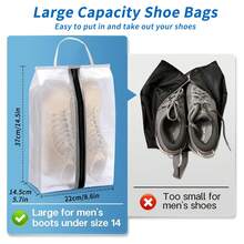 2 Stücke transparente PP-Folie wasserdichte und staubdichte Schuhaufbewahrungstaschen, multifunktionale tragbare Schutz-Abdeckungen für lange/kurze Stiefel