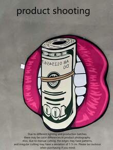 1件独家定制硬币图案地毯，硬币边缘地毯，美元边缘地毯，松树地毯，冬青地毯，装饰品/圣诞装饰品，圣诞快乐地毯，平安夜地毯，圣诞派对地毯，朋克时尚风格地毯，适用于客厅、卧室、玄关、厨房、浴室、游戏室、书房，可机洗且经久耐用 - 彩色 - 查看 4