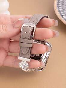 Bling Bling The Dazzling Jewelry Diamonds Complement The Noble And Elegant Young Ladies' For SE/Ultra3/2/1/S11/S10/S9/S8/S7/S6/S5/S4/S3/S2/1 Models. Luxury Faux Leather Band-Quick Release, Adjustable, Fits 38/40/41mm, 42/44/45/46/49mm Smartwatches, Women's For Apple Watch Band. - Multicolor - View 8