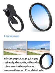 Universal Adjustable 52mm Mobile Phone Camera Lens Clip CPL Starlight 8-Wire Filter Is Suitable For All Smart Phone Camera Lens Filters Compatible With Iphone Android Mobile Phone Summer Vacation, Travel, Creative Photography Mobile Phone Accessories, Mobile Phone Lens, SLR Camera Mobile Phone Filter Portable, Starlight Mirror 8-Wire 6-Wire 4-Wire Starlight Filter
