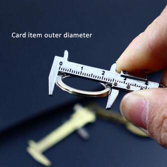 2pcs Portable Mini Vernier Caliper Tool, Alloy Vernier Caliper Keychain, Measurement Tool, Decorative Ruler 0.0-1.57 Inches, Suitable For Calibur Digital Tools, Woodworking Tools, Work Tools, Subway, Sewing Ruler, Measuring Instruments, A Delightful Christmas Gift!