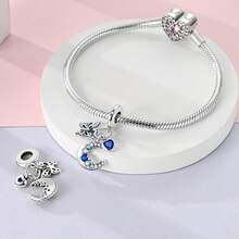 Suministros para hacer joyas, accesorios con diseños de estrella, luna y planeta para proyectos de manualidades de pulseras y colgantes para mujeres