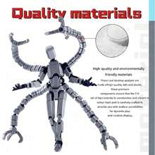 1件 3D列印關節人偶組裝玩具，13關節可動模特兒，3D列印第三代人偶，DIY全身組裝，紓壓裝飾，手工生日禮物，完美禮物，玩具遊戲 - 多色2 - 查看 5