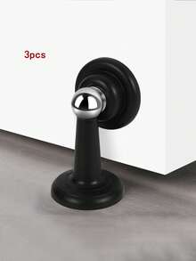 1/2/3pcs Strong Magnetic Door Stopper, Magnetic Door Stoppers For Bottom Of Door Magnetic Door Stop, Double-Sided Adhesive Tape,Decorative Matte Black Door Stopper, Noise Reduction Silicone Made, Easy Install No Drilling - Multicolor - View 20