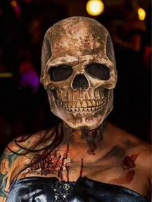 Máscara de silicona, material de látex natural, calavera con movimiento de boca, perfecta para Halloween, cosplay, fiestas, fotografía, cosplay