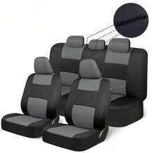 9pcs Fabric Car Seat Covers Combos Set Compatible Universal Fit Auto Accessories For Women New Design