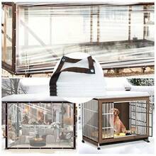 Heavy Duty Clear Tarps With Buckles - Plastic Snow Forest Design, Waterproof, Tearproof And Windproof, Garden Clear Polyethylene Tarp, Snowproof Plant Cover, Insulated Shed Cloth With Grommets For Car Covers, Porches, Patios, Awnings And Outdoor Camping, Outdoor Waterproof Cover