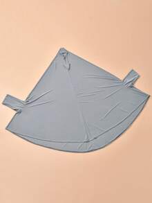 1pc Women Abaya Accessories Plain Soft Large Size Cover Chin Prayer Hijab, For Pilgrimage, Turban Headscarf With Sleeves Headband