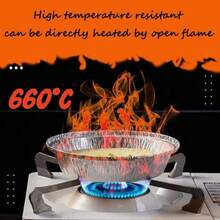 6/7/8/9英寸厚圆形铝锅，适用于空气炸锅、烘焙、户外野餐烧烤，适合家庭聚会、朋友聚会、公司聚会、户外用餐和烧烤。 - 銀色 - 查看 8