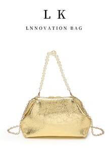 1PC 2025 Autumn/Winter New Fashion Handbag Strap For Girls Shoulder Bag Luxury Crossbody Bag For Women Designers Pursuing Gold Chain Women's Handbag, Perfect For Parties, Weddings, Balls, Dinners/Banquets