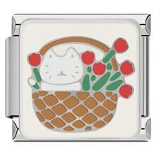 1pc Fashionable & Cute Italian Modular Cartoon Pet Modular Bracelet Components, Freely Disassemble And Assemble DIY Couple Bracelet With Kitten Or Puppy, Personalized Design