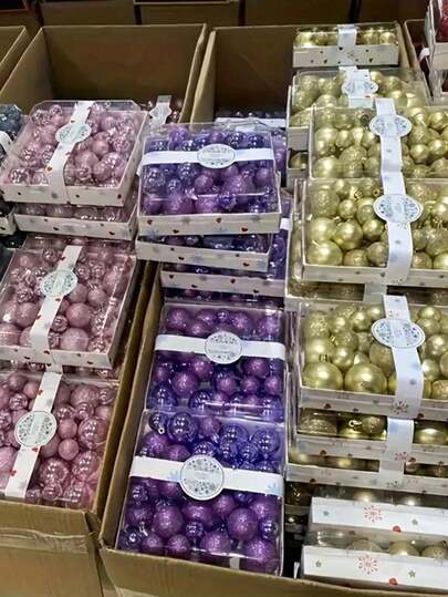 42pcs Christmas Balls, Christmas Tree Ornament Hanging Balls, Assorted Color Christmas Decorative Balls, Christmas Decorations, Multicolor Christmas Balls, Holiday Party Decorations, Suitable For Christmas Scene Decoration, Home Decor, Room Decor, Bedroom Decor, New Year Decoration, Christmas Decorations, Outdoor Decor, Holiday Party Decor, Christmas Party Supplies, Christmas Ball Set, Happy New Year, Gift For Friends And Family Winter Christmas Decorations Home Christmas Gifts Christmas Decor