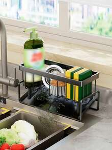 1 Giá để ráo nước đa năng bằng nhựa ABS, Giá sắp xếp nhà bếp, Giá để khăn lau bát đĩa, Giá để bọt biển rửa chén, Chỉ có giá để ráo nước - Nhiều màu - Xem 7