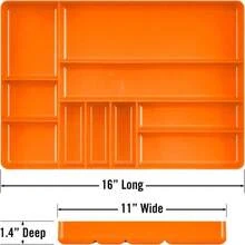 ERNST Tool Organizer Tray, Green, 10-Compartments, Storage, Garage, Workshop, Organization, Tools, Equipment, Heavy-Duty, Durable, Industrial, Workbench, Efficient Storage - Made In The USA