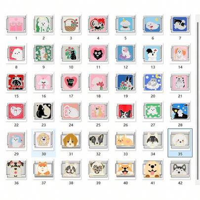 1pc Fashionable & Cute Italian Modular Cartoon Pet Modular Bracelet Components, Freely Disassemble And Assemble DIY Couple Bracelet With Kitten Or Puppy, Personalized Design
