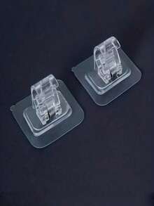 2 Pieces Adhesive Curtain Bar Holders, Drillless Bar Holders, Transparent Pole Holder Hooks, Wall Adhesive Clips, Shower Bar Holder, Resistant And Waterproof Mounting For Bathroom, Kitchen, Wardrobe Organization, Home Essentials.Dormitories And Hotels Are Essential For Travel,Perfect Birthday Anniversary Valentine's Day Christmas Halloween Teacher's Day Graduation Return To School Thanksgiving Surprise