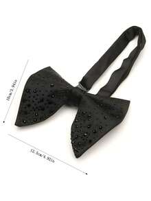 Men's Rhinestone Bow Tie, Essential For Banquets And Weddings, Sparkling Rhinestone Design, Elegant And Fashionable High-End Suit Accessory