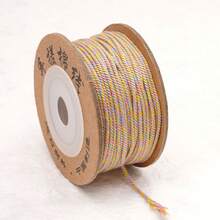 25m/Rollo de cuerda retorcida premium hecha a mano, cordón de cáñamo colorido, hilo para manualidades, cuerda trenzada DIY de 1.0mm, cordón para tejer pulseras, hilo con cuentas DIY para borlas - 1,0 mm 25 m/rollo - Ver 9