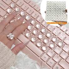 64pcs Long Nail Typing Tool, Nail Art Typing Stickers, Transparent Silicone Keycap 3D Stickers, Do Not Affect The Visibility Of Keyboard Letters, Provide Clear And Comfortable Protection For Long Nails, For Typing And Gaming On Laptop, Desktop, Office Essential