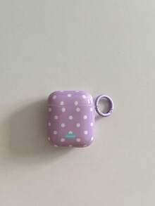 Ins Korean Style Full Screen Polka Dot Letter 4 Earphone Case Pro 3 New Pro 2 Protective Cover 3rd Generation Apple Wireless Bluetooth 3rd Generation 1 2 Shockproof 2nd Generation Purple - Purple - View 2