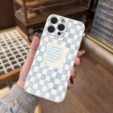 Phone Case: Psalm 34:4 Bible Inspirational Quote  Gingham Aesthetic Phone Case For IPhone 16 11 15 14 13 12 Pro Max Plus Phone Case Religious Christian Gifts For Women Sister,Suitable For IPhone17 Air - 白色 - 查看 7