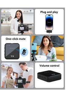 Wireless Lavalier Microphone, 3-In-1 Wireless Lavalier Microphone, 2-In-1 Wireless Lavalier Microphone, Multi-Port Options, Professional Smart Noise Cancellation, Omnidirectional Condenser, 230mAh Battery, Windscreen, USB Interface (Multi-Port Options), Rechargeable Lithium Battery, 2.4G/3G/4G/5G Connectivity, Suitable For Live Streaming, Interviews, Song Recording, Podcasts, Talks And Vlogs