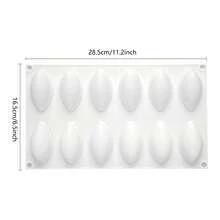 Sea Shells Mousse Mold,Olive Shaped Mold For Fondant Cake Decoration French Dessert Truffle Pudding Jelly Cheesecake (12-Cavity)