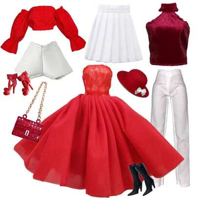 Conjunto de ropa y accesorios de lujo para muñecas de moda, adecuado para muñecas de moda de 11.5-12 pulgadas, ropa para muñecas BJD 1/6, conjunto de ropa clásica para muñecas como regalo para fiestas