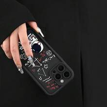 Funda de Teléfono Personalizada con Tema de Exploración Espacial, Exquisito Patrón de Astronauta Pintado a Mano, Adecuada para iPhone 16 15 14 13 12 11 XS XR X 7 8 Mini Plus Pro Max SE Series, Adecuada para Hombres y Mujeres como Regalos de Cumpleaños o Festivos - Colores mixtos - Ver 9