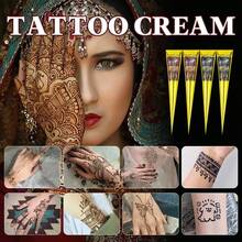 3/4pcs Henna Cream, Brown, Black, Henna Tattoo Cream, Temporary Tattoo, Henna Tattoo Cream Semi-Permanent - Nhiều màu - Xem 3