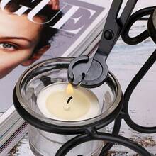 1件装黑色/金色/银色蜡烛芯修剪器/灭烛器/浸烛器/抛光器，带手柄，不锈钢烛芯切割器/剪刀，蜡烛火焰抛光器，适合蜡烛爱好者、礼品、日常使用，安全熄灭蜡烛芯火焰，装饰性灭烛器/切割器/剪刀/浸烛器 - 彩色 - 查看 8