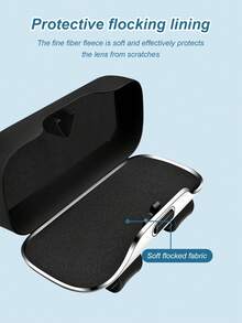 One-Touch Sunglasses Holder For Car Visor – Sunglasses Holder For Car Sun Visor, Dust-Proof & Drop-Resistant Storage Box With Spring Clip, Holds Glasses, ID, Receipts – Universal Fit For All Cars, Perfect Car Accessory For Men & Women