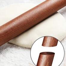 [Solid Wood] Premium Beechwood Rolling Pin - Ergonomic Design, Non-Stick For Pizza, Pie, Cookie Dough - Durable Baking Tool With Comfortable Handle