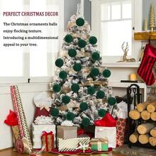 16个天鹅绒圣诞球挂饰，破碎塑料绵羊圣诞树球圣诞装饰节日派对装饰（2.36英寸）不含包装盒家居装饰圣诞装饰房间装饰冬季圣诞装饰家居圣诞礼物圣诞装饰 - 彩色 - 查看 8