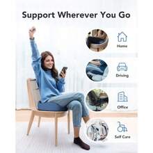 Ergonomic Seat Cushion For Office Chair Extra Large Car Seat Cushion Tailbone And Back Support Cooling Gel Enhanced 4Zone Pressure Relief Chair Cushions For Office Car Wheelchair - 藍色 - 查看 7