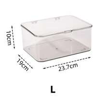 1 szt. Przezroczyste akrylowe pudełko do przechowywania akcesoriów do włosów z klapką, przezroczyste, pyłoszczelne, na spinki do włosów, opaski na głowę, gumki do włosów, spinki do włosów i drobne akcesoria, idealne do toaletki, komody, łazienki i na prezent