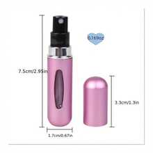 5/3/1 pieza Botella atomizadora de perfume recargable de 5ml para viajes, rociador de niebla fina portátil, base de plástico, botella rociadora de perfume recargable, adecuada para perfumes y recargas líquidas, excelente para viajes, entrenamiento, campamento, crucero, útiles escolares, regalos para hombres y mujeres