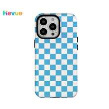 Funda protectora de moda a rayas, azul y blanca, de doble capa, para teléfono de niña y niño, compatible con iPhone 17, 17 Pro Max, 17 Pro, 17 Air, 16, 16e, 16 Pro Max, 15, 15 Plus, 15 Pro Max, 15 Pro, 14, 14 Pro, 14 Pro Max, 14 Plus, 13, 13 Pro Max, 13 Pro, 11, 12, 12 Pro, 12 Pro Max, XS, 8 Plus, 7 con acabado brillante