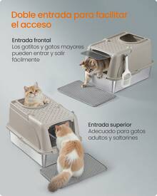 Feandrea Cat Litter Box - Màu be - Xem 4