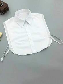 1 chiếc Cổ áo nhọn phóng đại dành cho nữ, Cổ áo giả có thể tháo rời - trắng - Xem 6