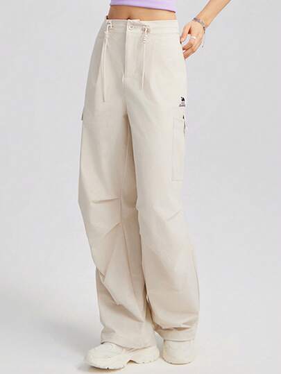 CAMEL CROWN Women's Outdoor Sports Pants, Loose Straight Leg Versatile Casual Fashionable Jumpsuit