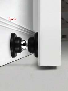 1/2/3pcs Strong Magnetic Door Stopper, Magnetic Door Stoppers For Bottom Of Door Magnetic Door Stop, Double-Sided Adhesive Tape,Decorative Matte Black Door Stopper, Noise Reduction Silicone Made, Easy Install No Drilling - Multicolor - View 13