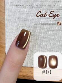 MISS SHAKA 10ml Autumn Winter Nails Hot Selling Pink Gold Red Glass Bead Cat's Eye Gel Nail Polish Ice Transparent Nude Pink Glass Beads Cat's Eye Crystal Gel Hot Selling Whitening Nail Art Nail Salon Special Nail Supplies Christmas Nails - Multicolor - View 20