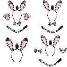 Neue Mode süße Tier Zebra Ohren Haarband, Kostümparty Kopfschmuck Kopfstück für Bühnenauftritte, Karneval Make-up, Party Dekoration Requisite Halloween