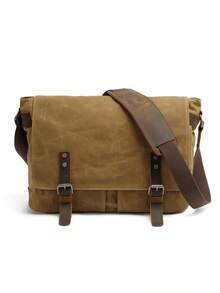 Bolso de hombro estilo retro americano para hombre, bolso de mensajero casual, bolso cruzado, bolso para laptop
