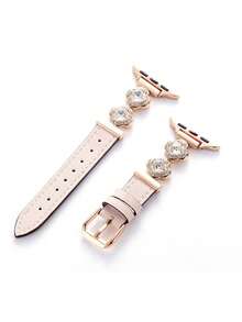 Bling Bling The Dazzling Jewelry Diamonds Complement The Noble And Elegant Young Ladies' For SE/Ultra3/2/1/S11/S10/S9/S8/S7/S6/S5/S4/S3/S2/1 Models. Luxury Faux Leather Band-Quick Release, Adjustable, Fits 38/40/41mm, 42/44/45/46/49mm Smartwatches, Women's For Apple Watch Band. - Multicolor - View 19