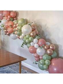 60 بالونة باللون الأخضر النعناعي والوردي، بالونات بيضاء كريمية للشاطئ، بالونات مزينة بالبريق الذهبي، مناسبة لحفلات عيد ميلاد البنات الأميرات، عرض واجهة المتجر، حفلات عيد ميلاد السيدات، حفلات استقبال المواليد، حفلات موضوع حديقة الربيع، ديكور حفلات الزفاف