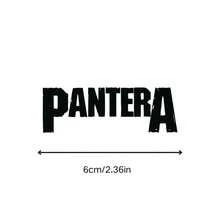 PANTERA Rock Band Ausgestanzte Vinyl Aufkleber - Wasserfester und strapazierfähiger Vinyl Aufkleber mit fetter Beschriftung & abgenutzten Kanten, leuchtende Farben & verschiedene Größen für Autos, Laptops, Wasserflaschen - Innen-/Außenbereich, wasserfeste Aufkleber